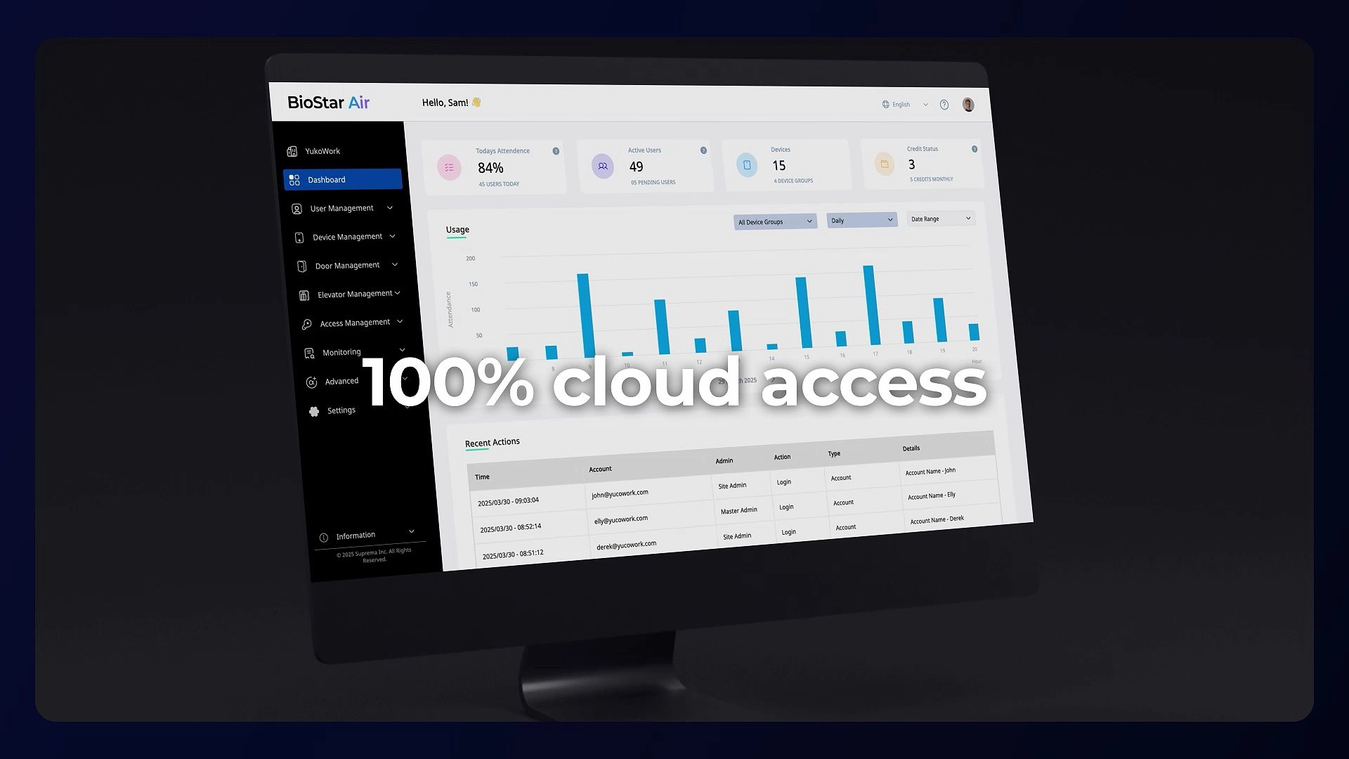 BioStar Air - Kein On-Premises. Alles in der Cloud.